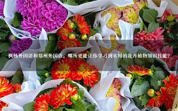 枫杨外国语和郑州外国语，哪所更能让你学习到实用的花卉植物知识技能？